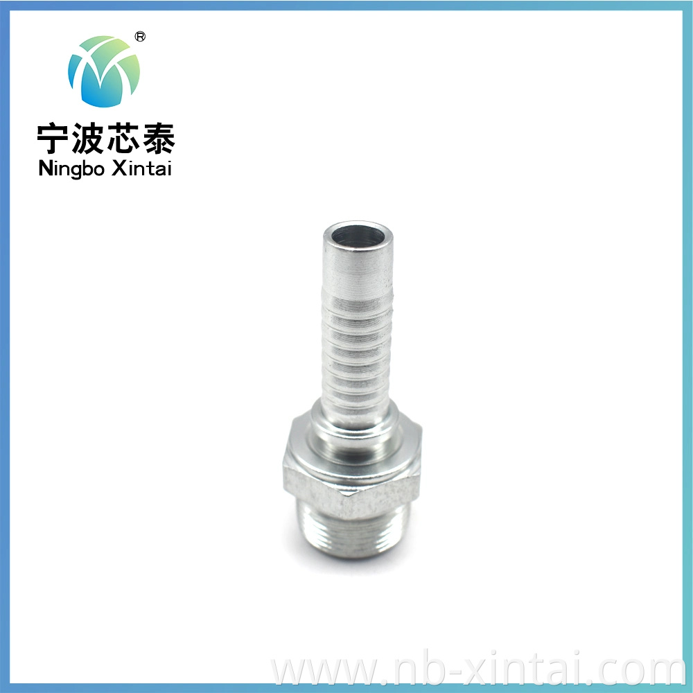 Carbon Steel Bsp Male Double Use for 60 Degree Cone Seat Straight Hydraulic Pipe Fitting